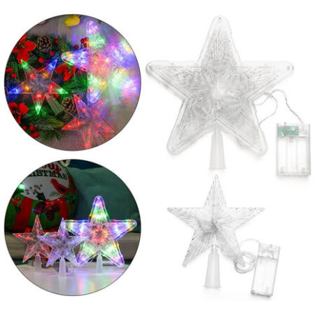 Enfeites De Topo De Árvore De Natal Lâmpada De Estrela De Ci - Imagem 4