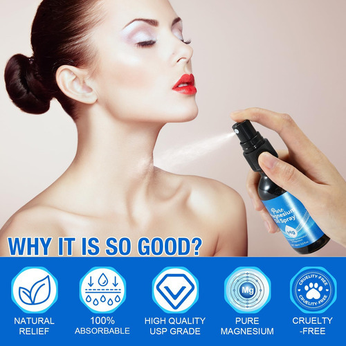 Spray De Óleo De Magnésio, Spray De Magnésio 100% Natural Pa - Imagem 3