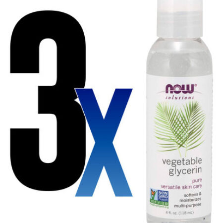 Glicerina Vegetal 118ml Now Foods Vegetable Glycerin 3un - Imagem 2