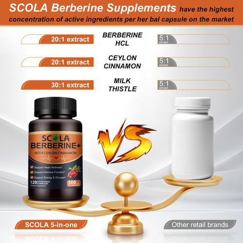 Suplemento De Berberina Scola 500 Mg - Berberina Orgânica Co - Imagem 9