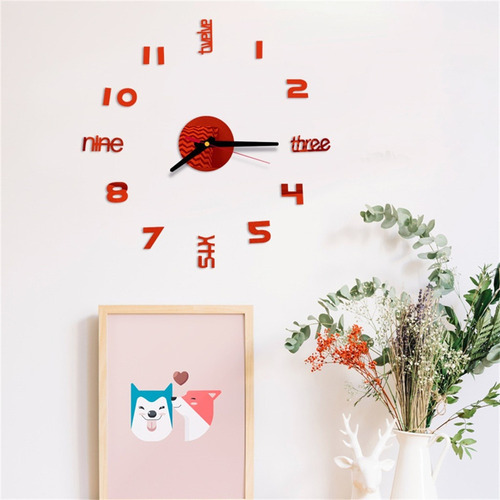 3d Diy Romano Números Acrílico Espelho Parede Adesivo Relógi - Imagem 10