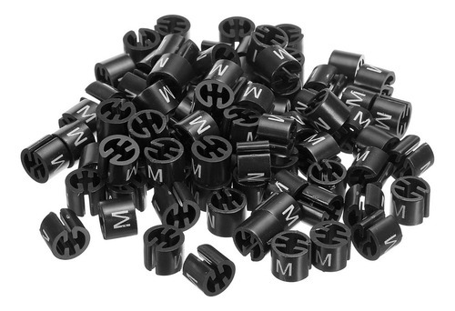 Marcador Tamanho M Para Cabides, Preto, 100 Unidades