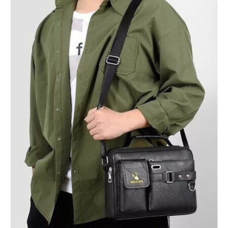Bolsa Executiva Masculina Em Couro Pu 2023 - Imagem 13