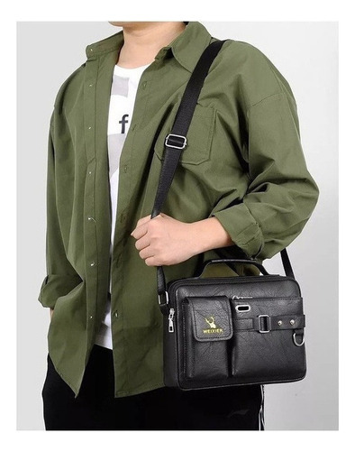 Bolsa Executiva Masculina Em Couro Pu 2023 - Imagem 13