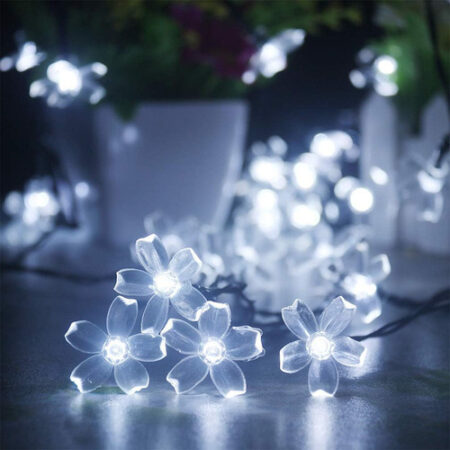 5m Luzes Natal Ao Ar Livre Luz Solar Da Corda Da Flor 20led- - Imagem 27