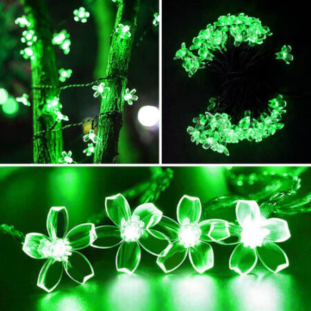 5m Luzes Natal Ao Ar Livre Luz Solar Da Corda Da Flor 20led- - Imagem 36