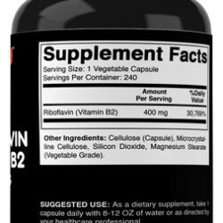 Vitabod Vitamina B2 (riboflavina) 400 Mg 240 Cápsulas Vegeta