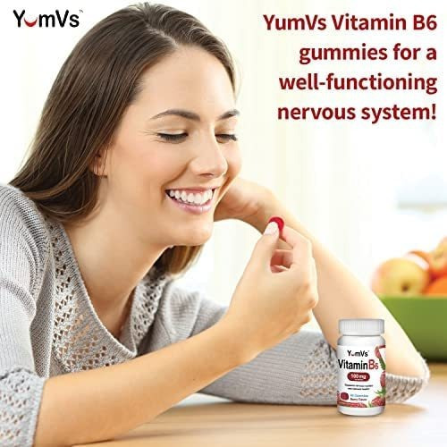 Yum-vs Vitamina B6 Gomas 100mg Por Yumvs | Suporta Sistema - Imagem 6