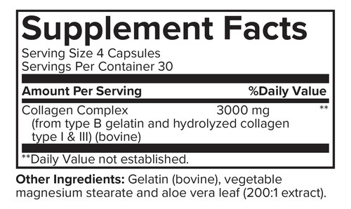 Porções Mestre Colágeno 3000mg - 120 Cápsulas, Não -ogm, Pel - Imagem 3