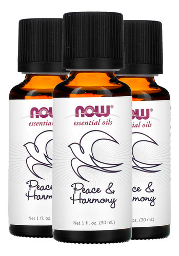 Mistura De Óleos Paz E Harmonia Now Foods 30ml Importado 3un