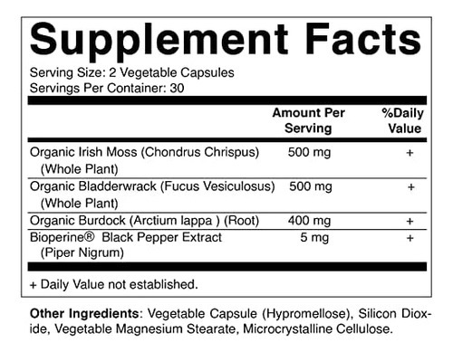Vitamatic Organic Irish Sea Moss 120 Cápsulas Vegetarianas - Imagem 2