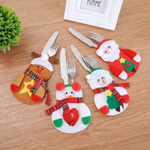 Conjunto De 12 Porta-talheres De Natal, Enfeite Mensal - Imagem 7