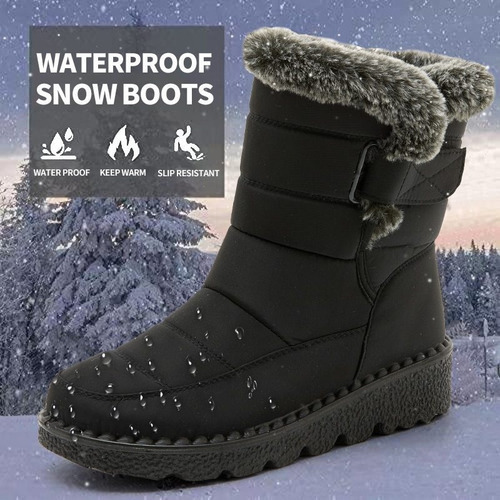 Botas De Neve Impermeáveis Femininas De Inverno - Imagem 4