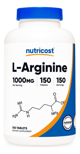 Suplemento Nutricost L-arginina 1000 Mg Comprimidos (150 Com