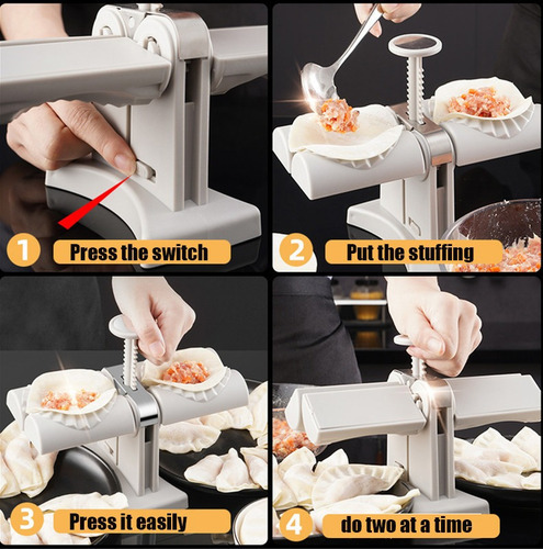 Acessórios De Cozinha Double Head Press Dumplings Mold - Imagem 7