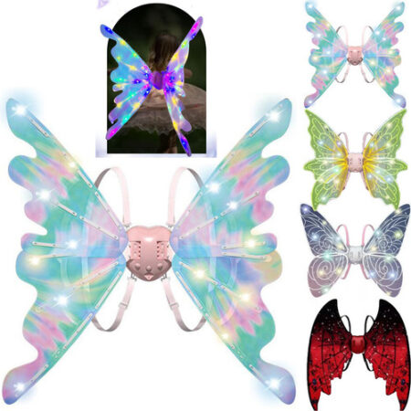 Elfo Fantástico Fada Elétrica Borboleta Asas Com Luz E Músic — foto 1 Elfo Fantástico Fada Elétrica Borboleta Asas Com Luz E Músic — foto 1