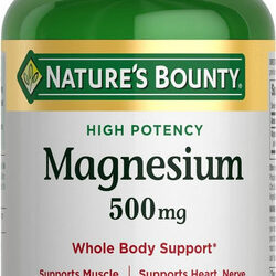 Suplemento Nature"s Bounty Magnésio 500 Mg 200 Comprimidos