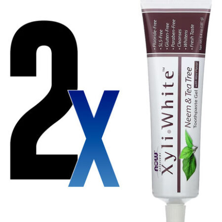 Creme Dental Now Foods Xyliwhite Neem E Tea Tree, 6,4oz 2un - Imagem 2