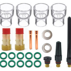 23 Peças De Lente De Gás Tig Stubby Tig Collet 12 Pirex Cup
