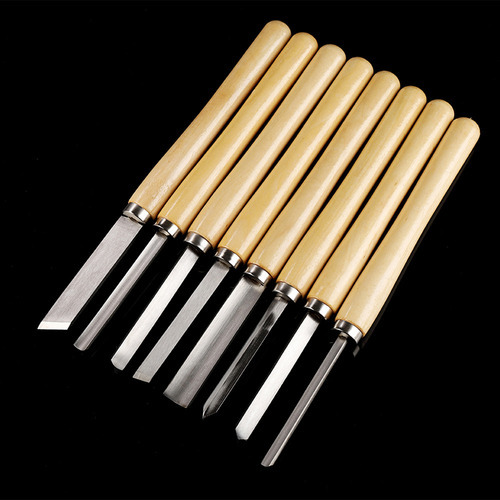 H 8pcs/set Madeira Torno Cinzel Set Ferramentas De - Imagem 6