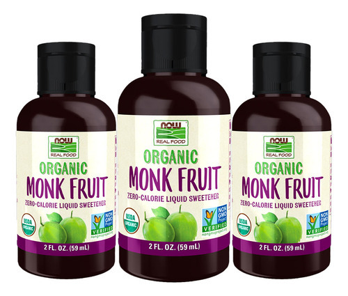 Fruta Dos Monges Now Foods Adoçante Líquido 59ml 3un