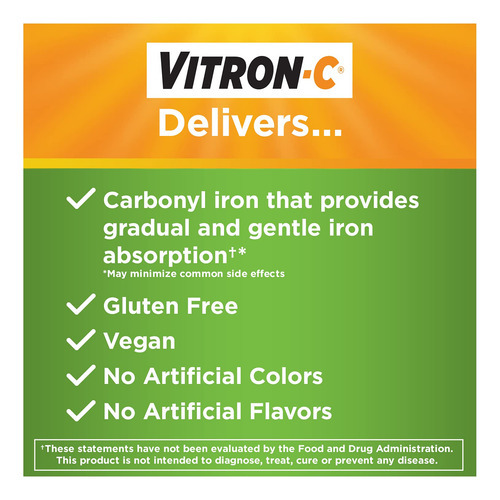 Suplemento De Ferro Vitron-c De Alta Potência 65 Mg + Vitami - Imagem 6