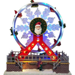 Sdj Roda Gigante Giratória Musical Brilhante De Natal