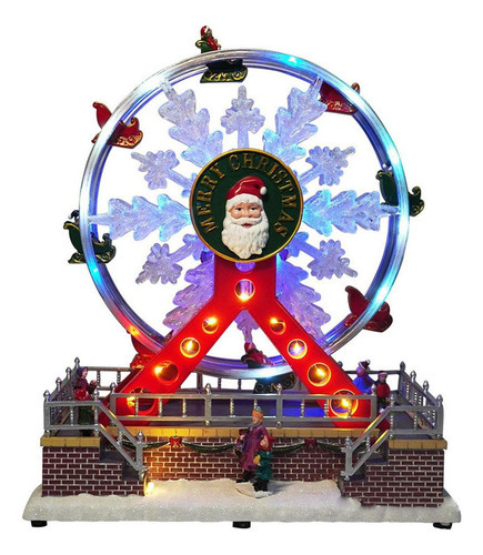 Sdj Roda Gigante Giratória Musical Brilhante De Natal