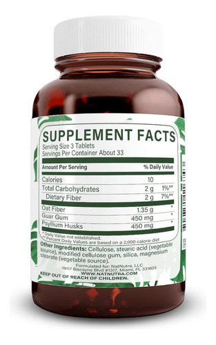 Suplemento Natural Nutra Super Fibra 100 Vegano