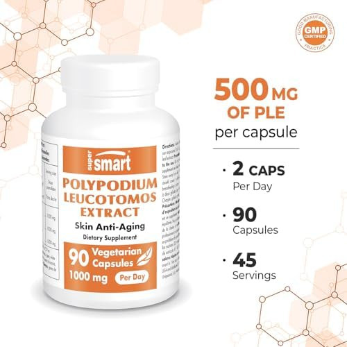 Supersmart - Extrato De Polypodium Leucotomos 1000mg Por Dia - Imagem 4