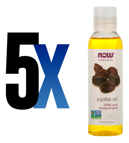Óleo De Jojoba 118ml Now Foods Hidratante 100% Puro 5un - Imagem 2