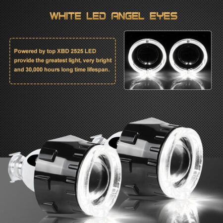 Lente De Projetor Led Angel Eye Bi Xenon Hi-lo Beam 2pcs - Imagem 5