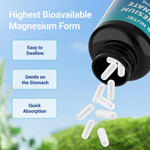 Glicinato De Magnésioglicinato De Magnésio 500mg | 120 Cápsu - Imagem 5