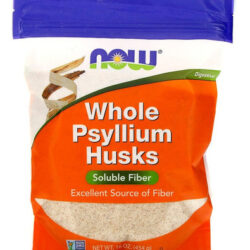 Cascas De Psyllium Husk Em Pó 454g Fibra Soluvel Now Foods Sabor Sem sabor
