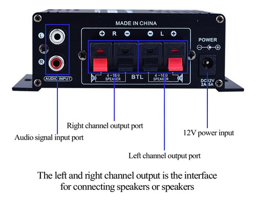 Máquina De Som Mini Ak170 Amplificador Automotivo, Áudio E P - Imagem 4