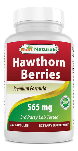 Best Naturals Hawthorn Berry 565 Mg 180 Cápsulas (180 Unidad