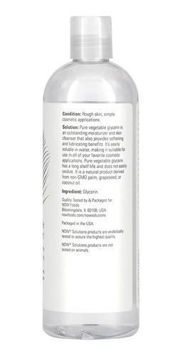 Glicerina Vegetal 473ml Uso Diário Nowfoods Importado - Imagem 2