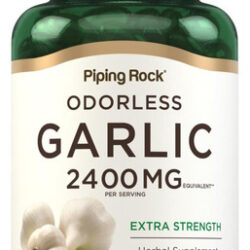 Cápsulas Gelatinosas De Alho Inodoras Piping Rock 2400mg | 2