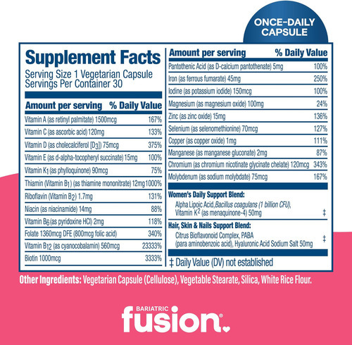 Fusão Bariátrica Um Por Dia Multivitamina Bariátrica Com Fer - Imagem 4
