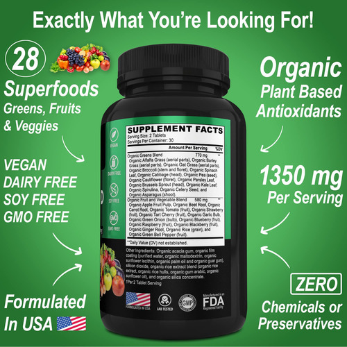Suplemento Dr. Bo Organic Superfood Greens & Fruit - Imagem 5