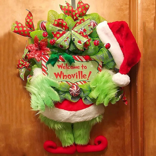 Guirlanda De Natal Grinch, Enfeite De Pelúcia Ladrão - Imagem 2