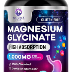 Magnésio Puro (glicinato) 1000mg Quelated Para Absorção Máxi