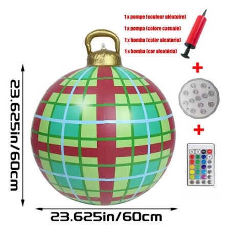 Enfeites De Bola Decorados De Natal Infláveis De Pvc Grandes - Imagem 49