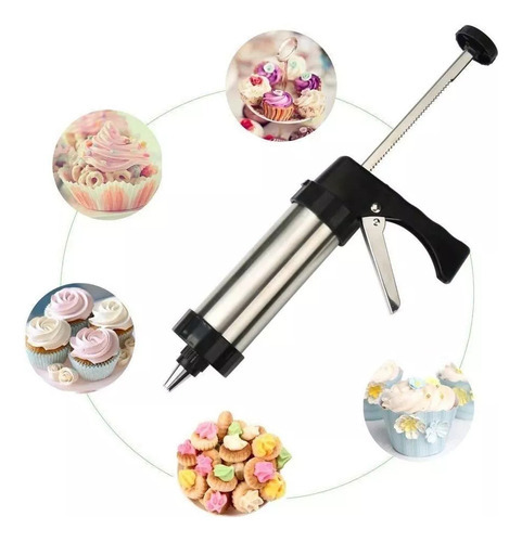 Kit Pistola De Galletas Churrera Dispensador Moldes Pasteles - Imagem 6