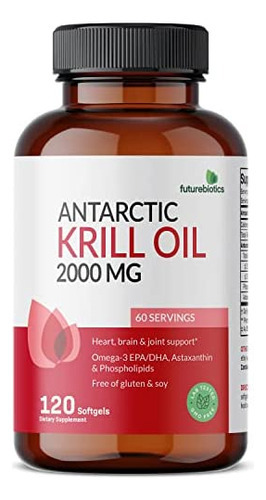 Óleo De Krill Antártico Futurebiotics 2.000 Mg Com Astaxant - Imagem 5