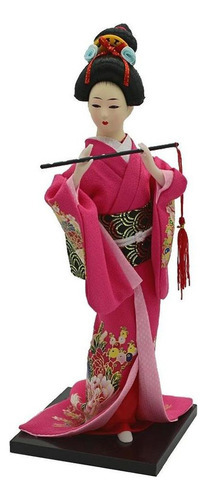 12 Figura De Boneca De Gueixa Japonesa Quimono Japonês - Imagem 2