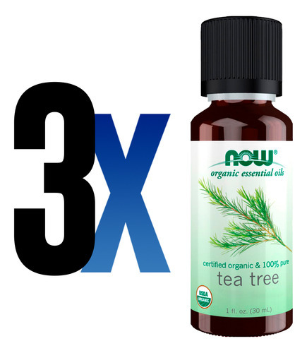 Óleo De Tea Tree Puro Now Foods 30 Ml Orgânico Importado 3un - Imagem 2