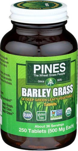 Grama De Cevada Orgânica Pines, 500 Mg, Comprimidos De 250 C - Imagem 2