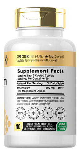 Suplemento Doctor"s Way Magnésio 500 Mg 100 Cápsulas - Imagem 2