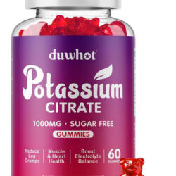Gomas De Citrato De Potássio Duwhot 1000mg, Suplemento De Po